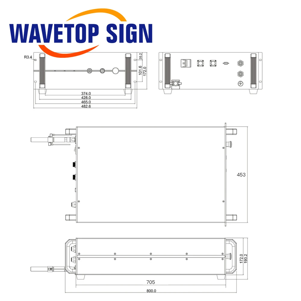 Фото Оптоволоконный лазерный источник WaveTopSign MAX MFSC-1000W MFSC-1500W, одномодовый, непрерывного действия, 1500 Вт, для станков лазерной резки оптоволокна №2