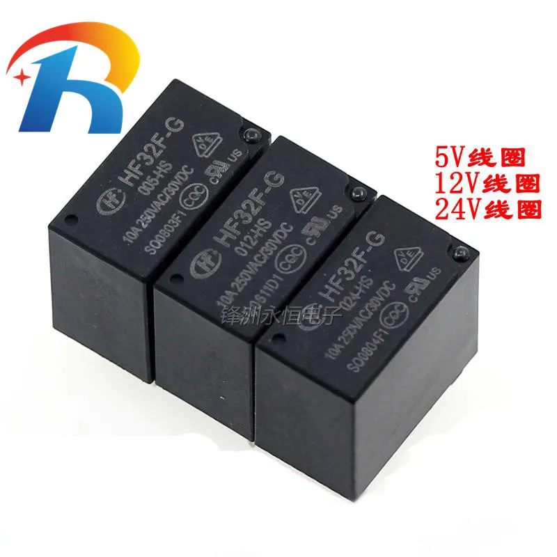 10 шт. Оригинальное реле Hongfa JZC HF 32F-G-005 012 024-HS3 HS 4PIN 5А 10А стандартная фотография (555) |
