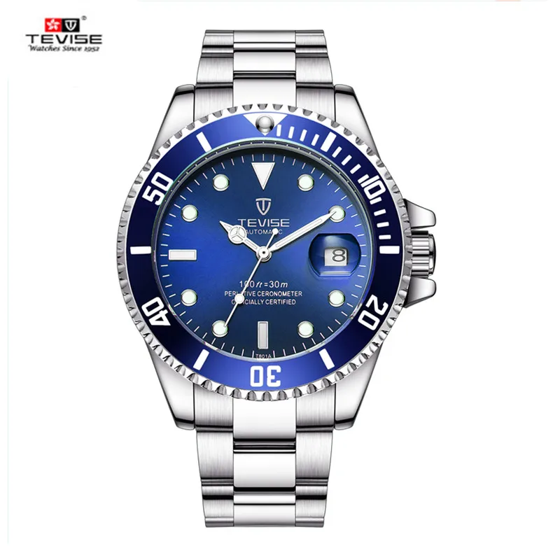 Tevise автоматические механические часы Diver спортивные роскошные Брендовые мужские часы деловые наручные часы Мужские часы Relogio Masculino