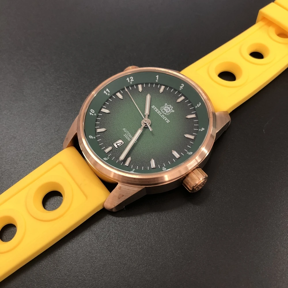 STEELDIVE 1949S-G CUSN8 бронзовые погружные механические часы 200 м сапфировое стекло C3