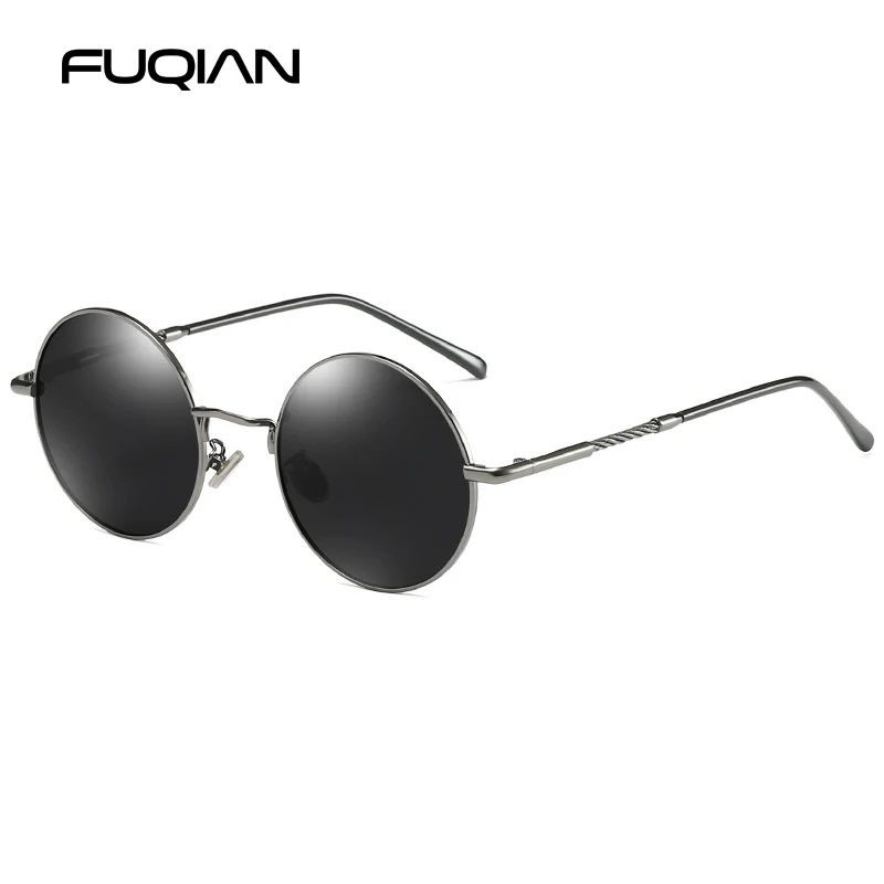 Мужские и женские очки в стиле стимпанк FUQIAN розовые зеркальные солнцезащитные с