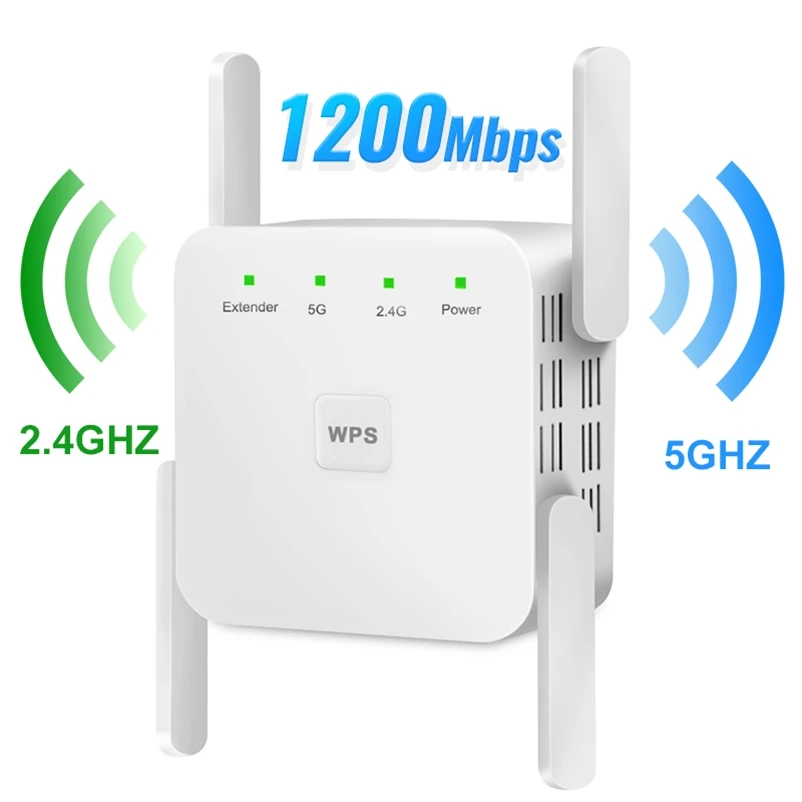 

5Ghz Wireless WiFi Repeater 1200Mbps Router Wifi Booster 2.4G Wifi Long Range Extender 5G Wi-Fi Signal Amplifier Repeater Wifi
