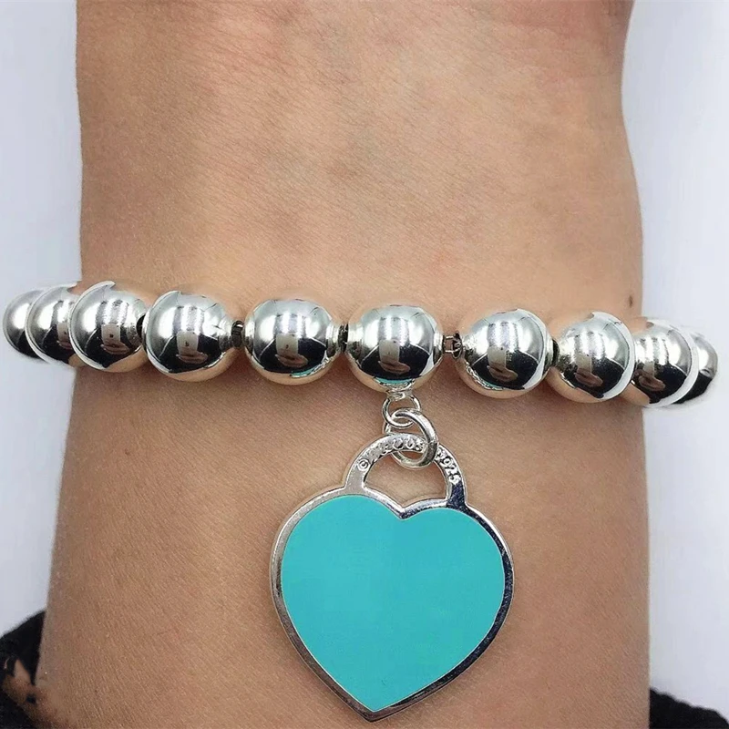 

Tiffon1:1 925 Sterling Silver 8MM Love Brand Bracelet, Classic Retro Hot Selling Valentine's Day High Quality Jewelry Gift