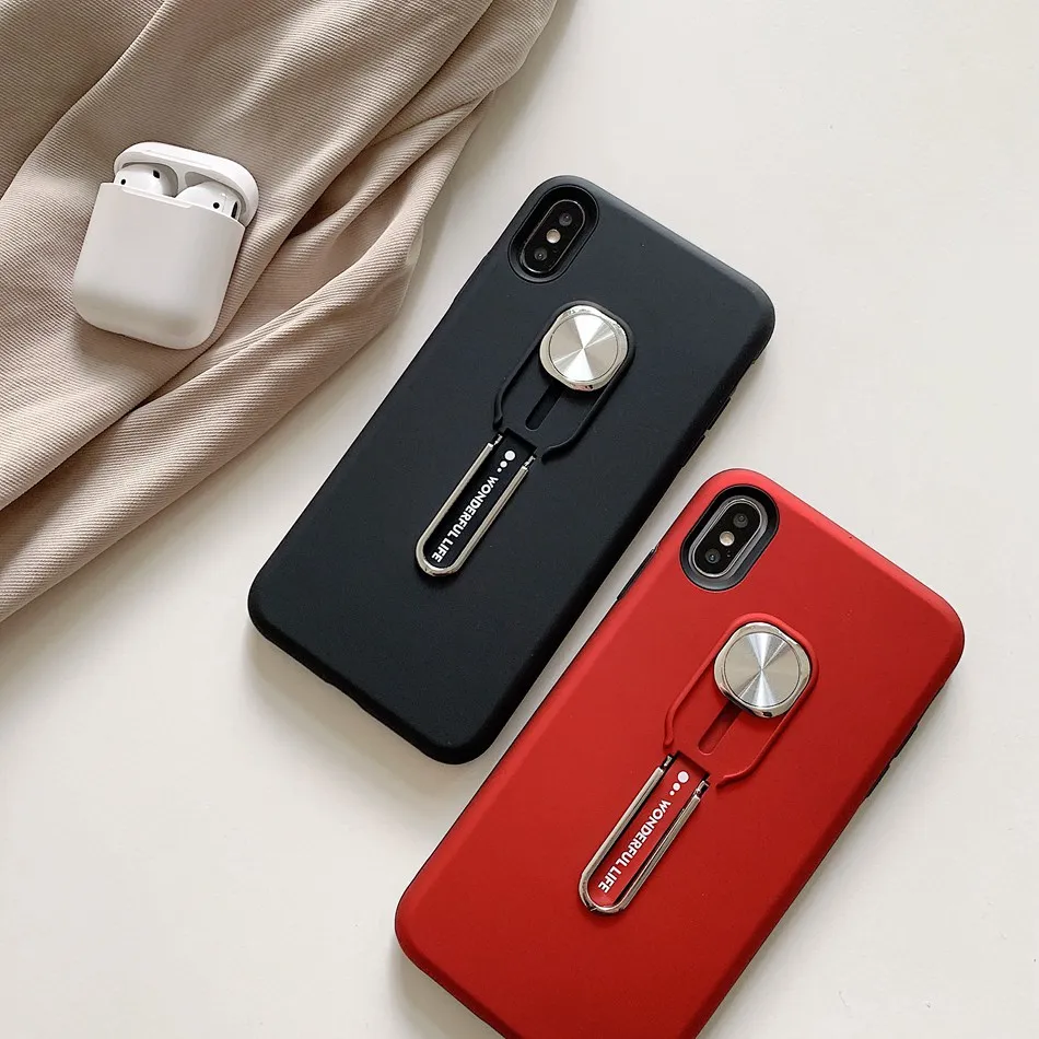 Чехол Floop для iPhone 11 Pro XR X XS Max 7 8 6s Plus чехол с петлей пальцев подставкой 2 в 1 жесткий
