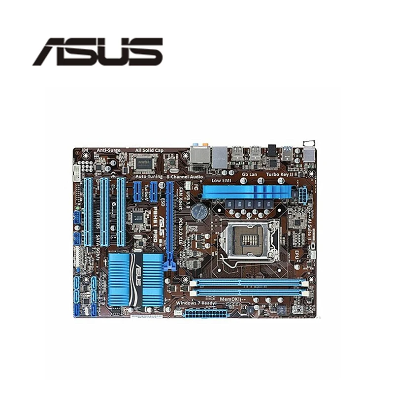 Для ASUS P8H61 PRO компьютерная материнская плата LGA 1155 DDR3 для Intel H61 настольная SATA II PCI E