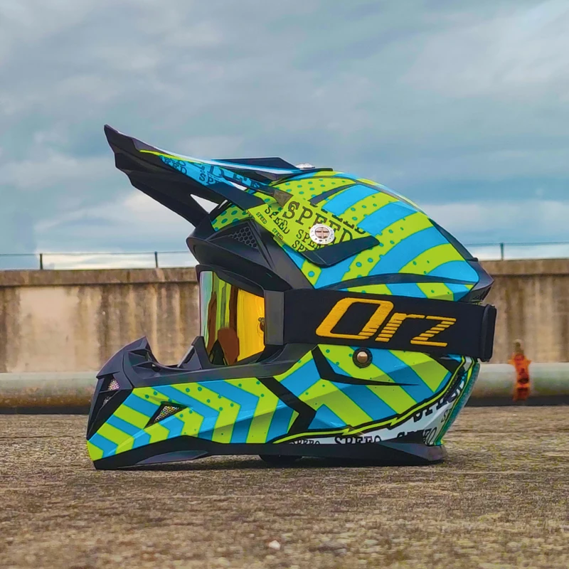 Мотоциклетный шлем Motocros Kask гоночный классический для мотокросса и спуска с горы