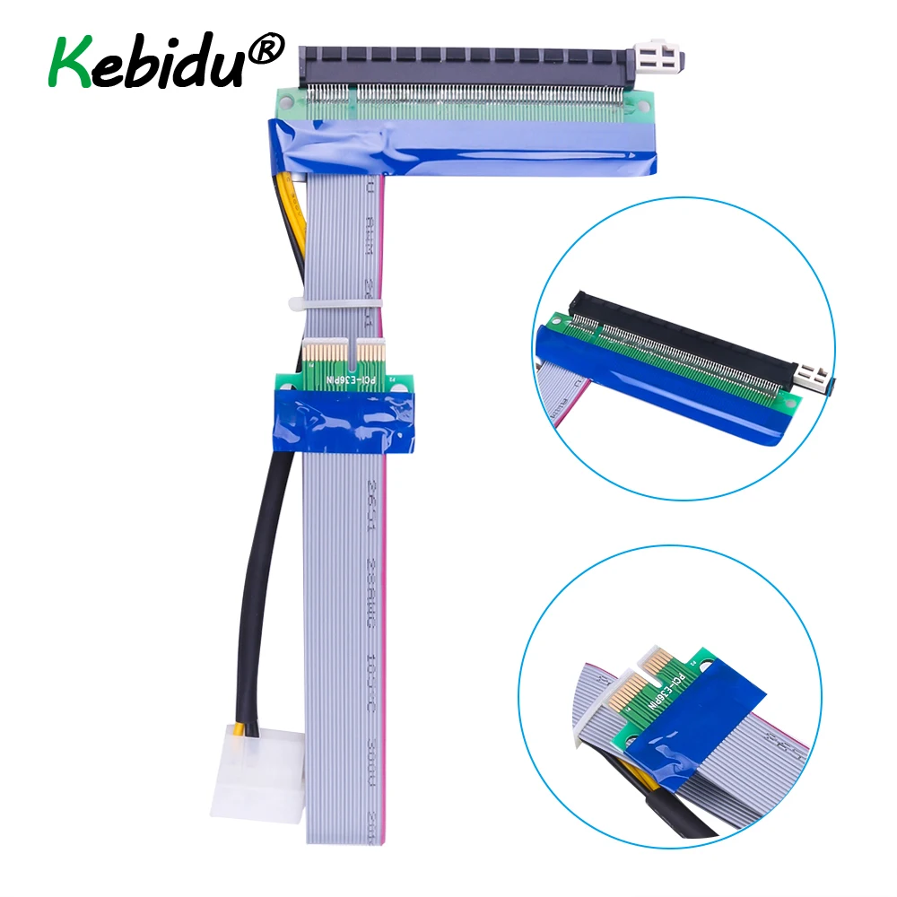 PCI Express 1 16 X адаптер E расширитель Райзер 30 см с кабелем питания 1X 16X гибкий