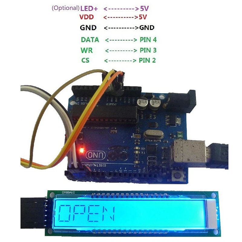 MOOL 10 бит 16 Seg SPI светодиодный дисплей Серийный ЖК для UNO MEGA2560 с Arduino пример