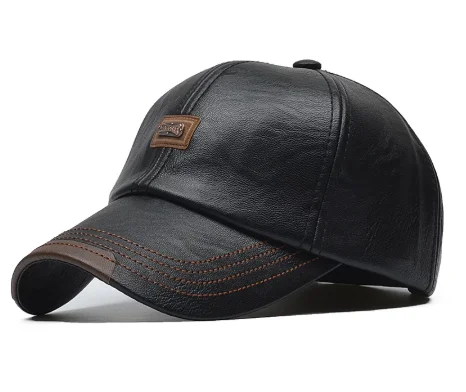 

Бейсболка из ПУ кожи для мужчин и женщин, брендовая Кепка-бейсболка, для осени и зимы