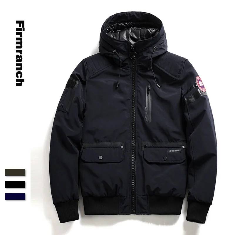 

Men/Women Outdoor Winter Black Classic Coat Windbreaker Jacket Parkas Hooded Padded Jacket Men пальто мужское XXL