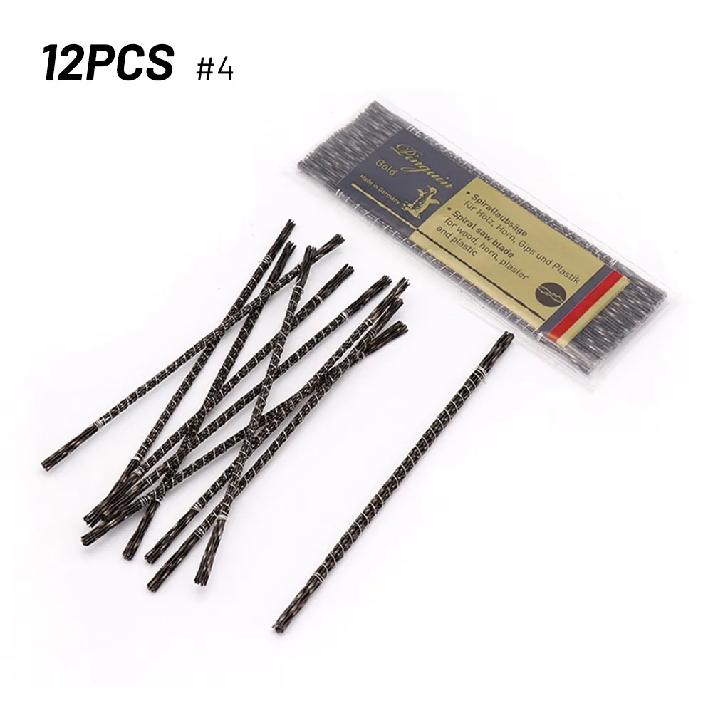 

12Pcs Wire Saw Blade Steel Wire Woodworking Plastic Acrylic Board Saw Blade Spiral Tooth U Shaped Cutting Saw Hand Tool Part