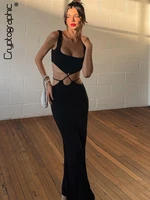 cryptographic summer sexy bandage cut out tank dress for women elegant outfits club party backless maxi dresses 2022 clothes