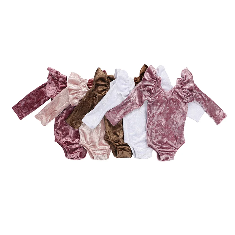 

Kaiya Angel/комбинезон с открытой спиной для новорожденных, с длинными рукавами; Сезон весна-осень-зима; Бархатный комбинезон для девочек; Вечерн...