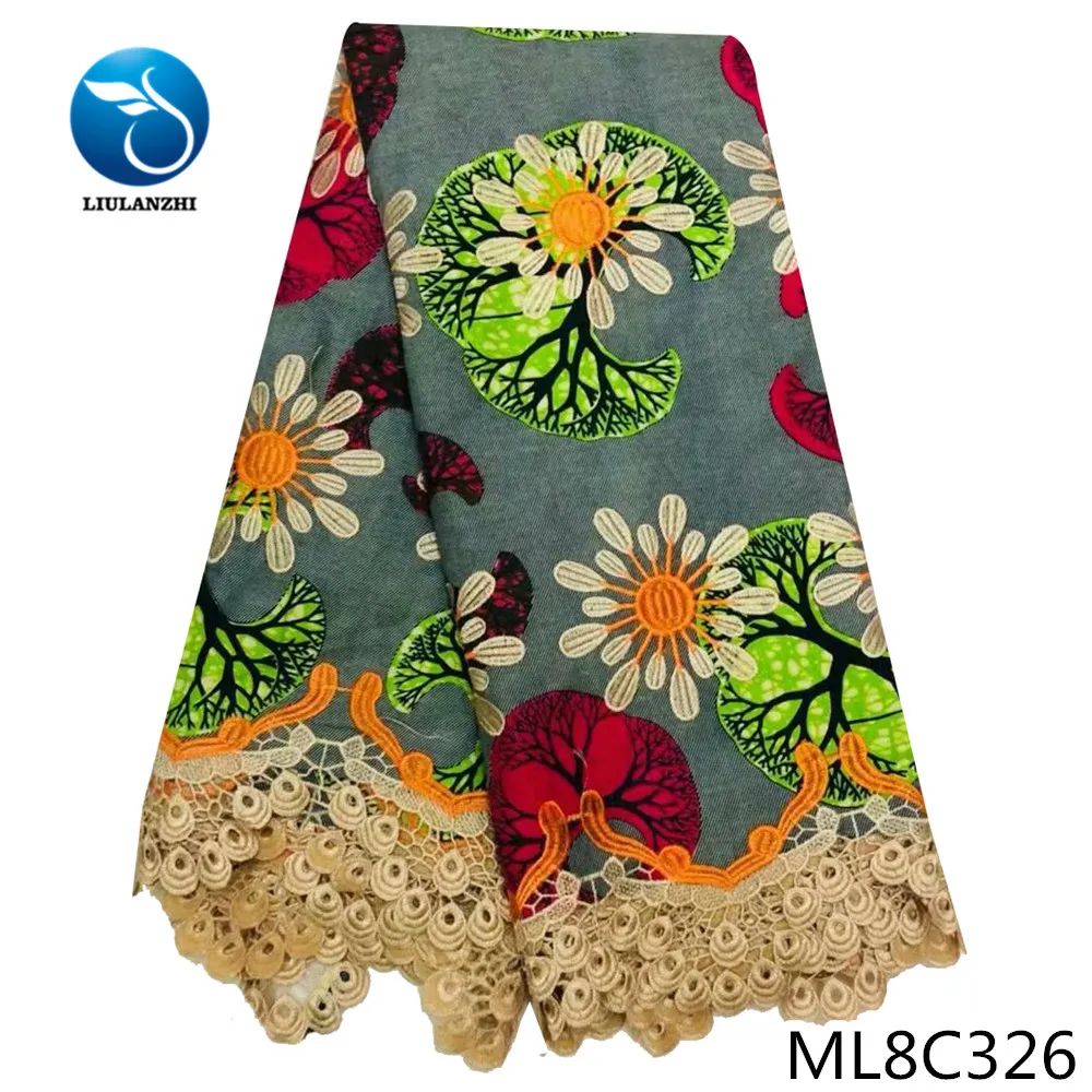 Красивый воск хлопок вышивка Анкара Африканский кружево 2020 шитье 6 ярдов гипюр