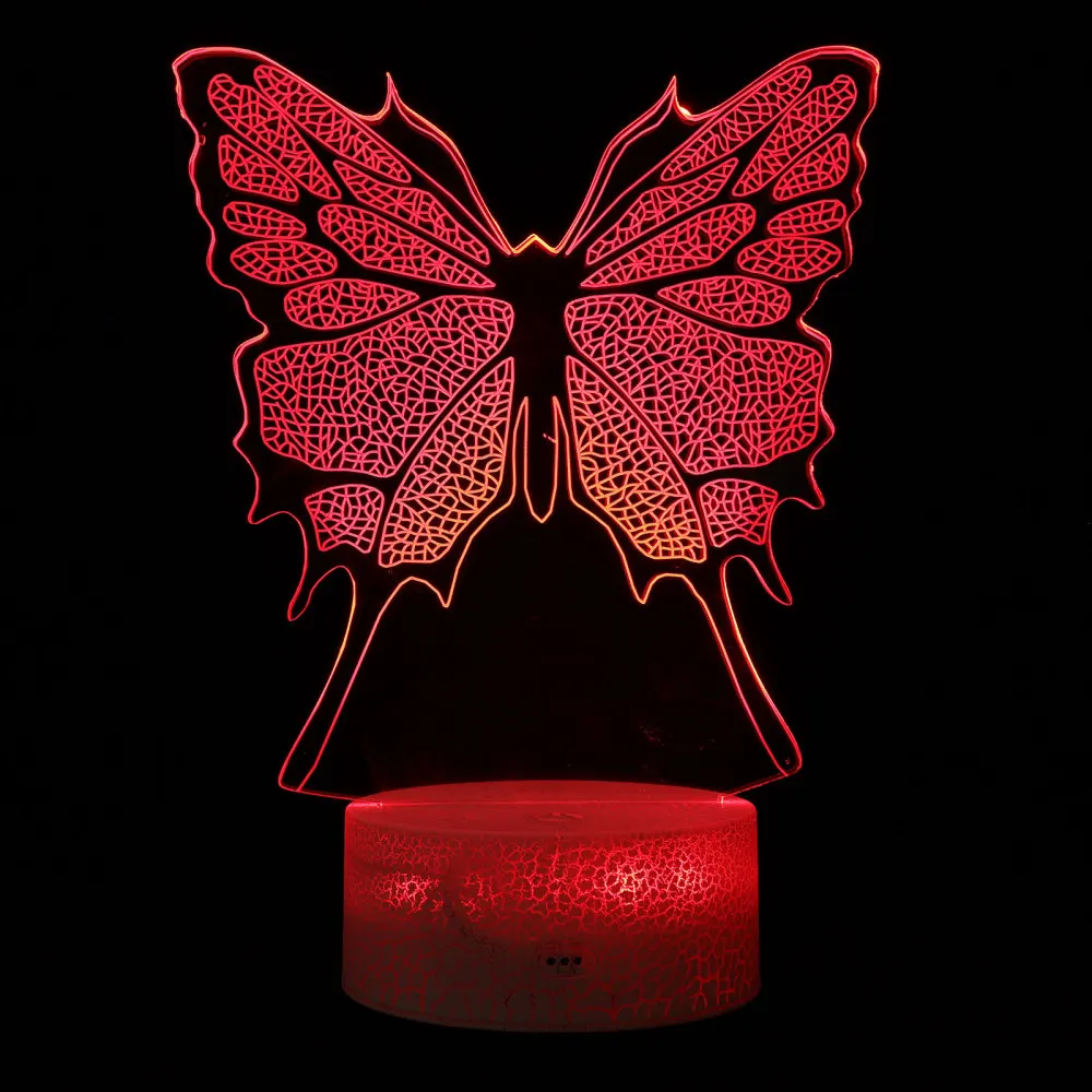 

1pc Decorative Night Lamp 3D Visual Acrylic Bedside Lamp Battery