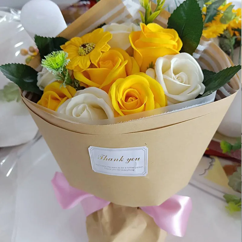 Ароматизированное мыло красное розовое Розовое Мыло искусственные цветы