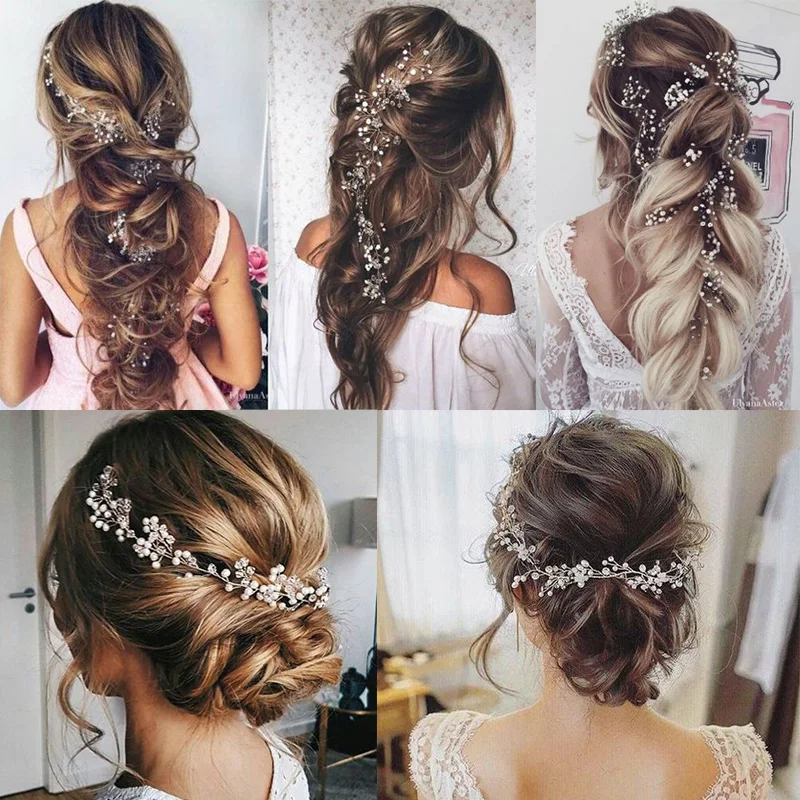

Bridal Pearl Hair Headdress Wedding Dress Accessories