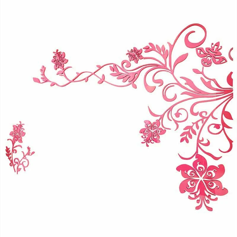 Акриловые наклейки на стену прекрасное украшение для телевизора цветы акриловые