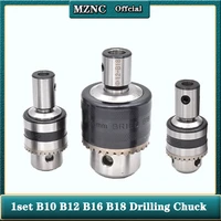 1set keys drill chuck b18 b16 b12 b10 light duty cartridge adapter motor shaft spindle connecting rod for cnc drilling machine