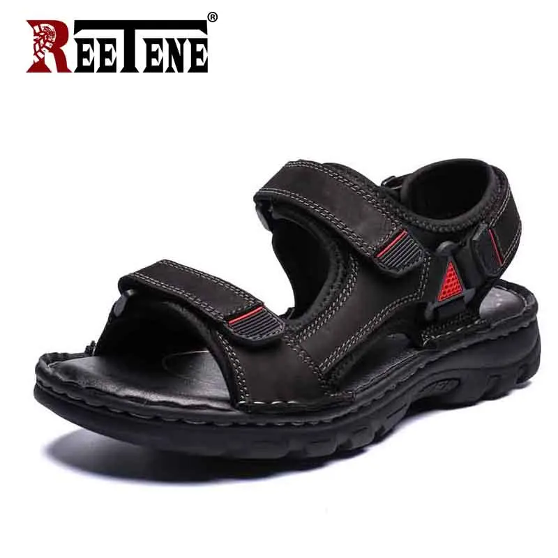 

Сандалии мужские из натуральной кожи, повседневные босоножки, модная летняя обувь, большие размеры 38-48, 2020