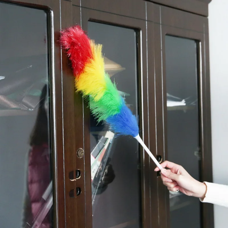 

HOT Selling Soft Microfiber Cleaning Duster Dust Cleaner Handle Feather Static Anti Magic Household Cleaning Tools