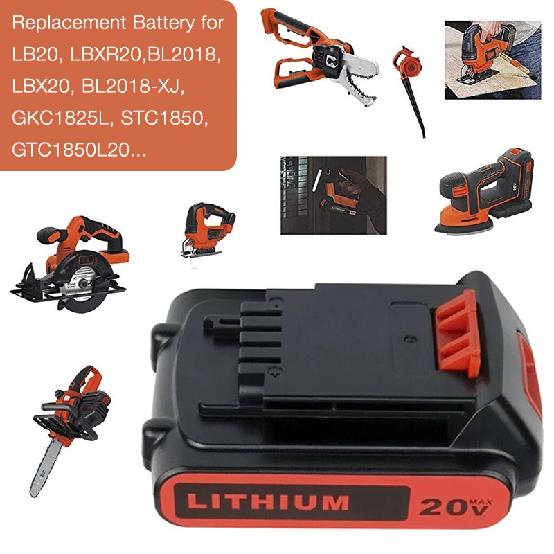 Сменный аккумулятор для Black Decker BL2018 LBXR20 LBXR2020-OPE LB20 LBX20 GKC1825L GTC1850L20 20 в/18 в 3 5 Ач |