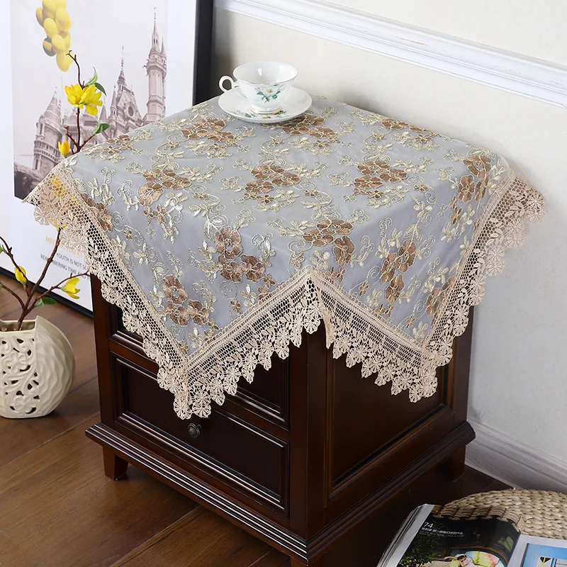 DIMI Home Wedding Banquet Party Table Cloths Furniture Cover Home tablecloth Luxury Table Cloth Lace Embroidery Table Cover