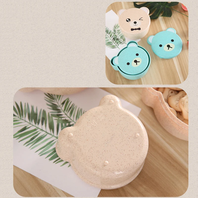 4 шт./компл. мини мультяшная милая детская коробка бэнто пластиковая Пшеничная