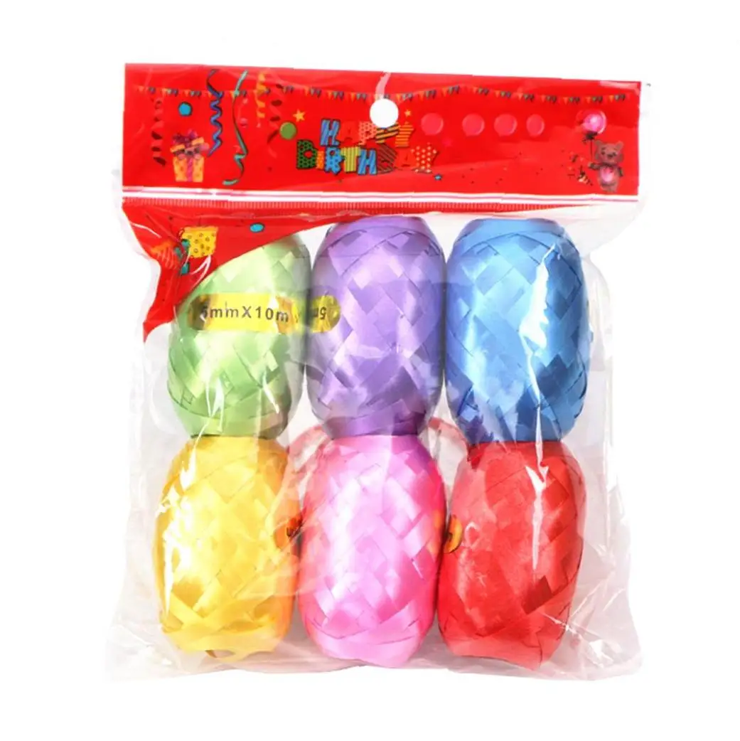 6 шт. Лазерная Лента для завивки металлических блестящих шаров лента воздушных