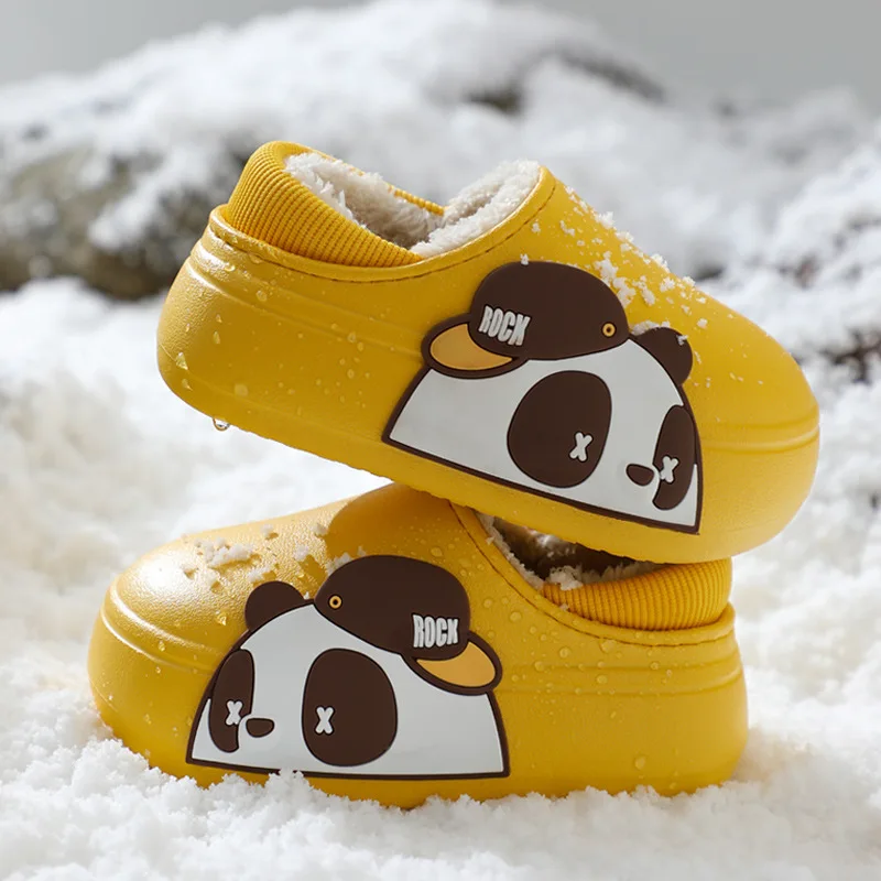 

Cute Cartoon Children's Cotton Slippers 2021 Winter Boys and Girls Warm Waterproof Slippers Indoor Non-slip Floor Slippers Kids