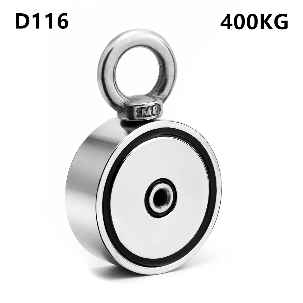 Сильный неодимовый магнит с двойной стороны D94 D116mm 400 кг поиск крюк супер мощный