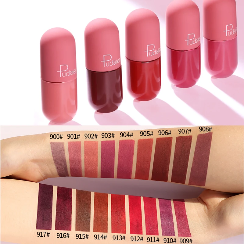 Матовый блеск для губ Водонепроницаемый Протяжного и прочного увлажняющего