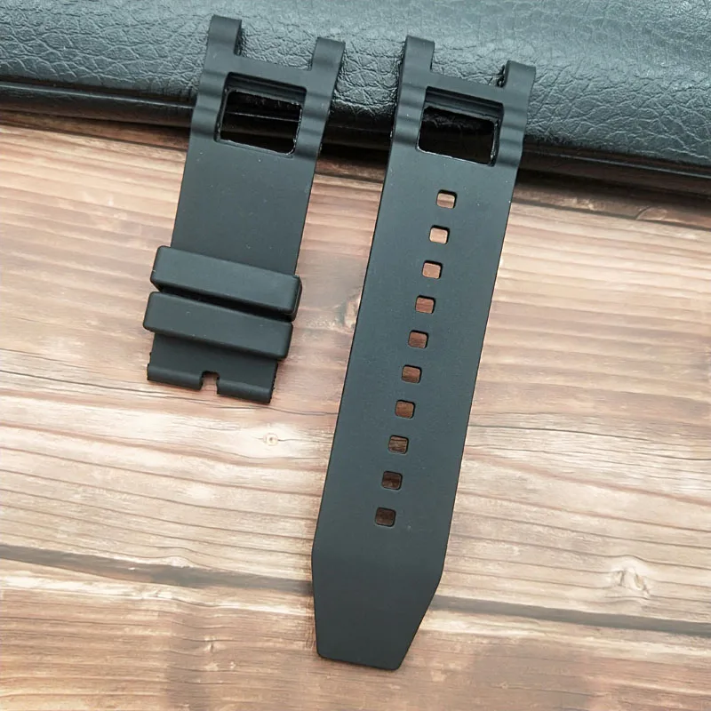 Сменный ремешок для часов Subaqua черный водонепроницаемый резиновый Invicta 28 мм 6043 Noma