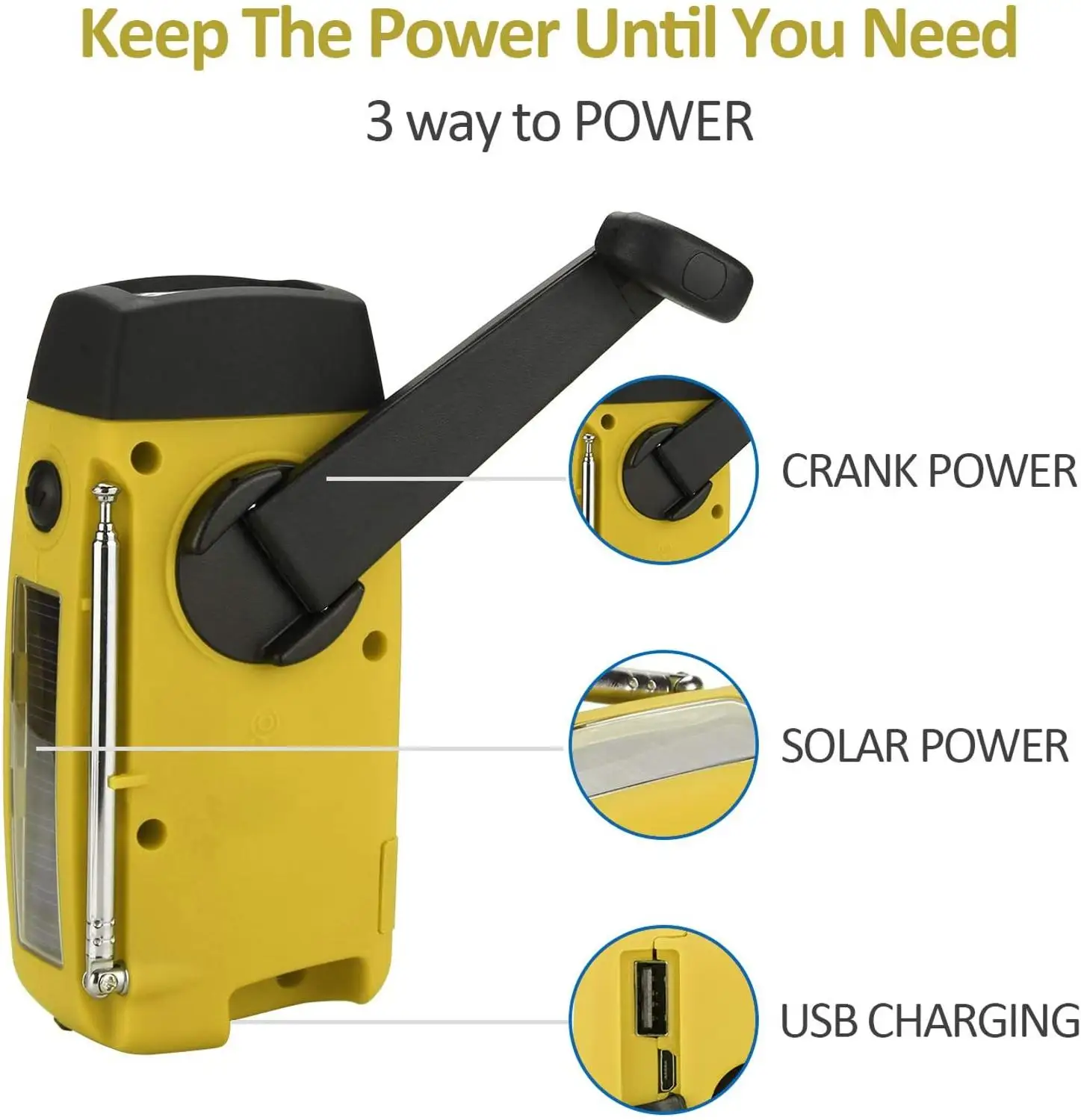 Портативное аварийное FM радио 5 в 1 портативное AM/FM 1000 мАч зарядное устройство