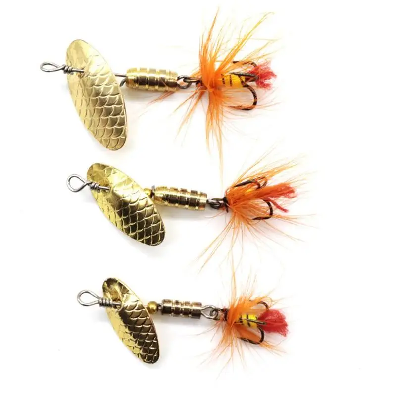LUSHAZER блесток ложки рыболовные приманки металлический Спиннер перо приманка