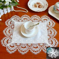 europe lace embroidery table place mat cloth pad cup mug coaster placemat tea doily kitchen tableware christmas wedding decor