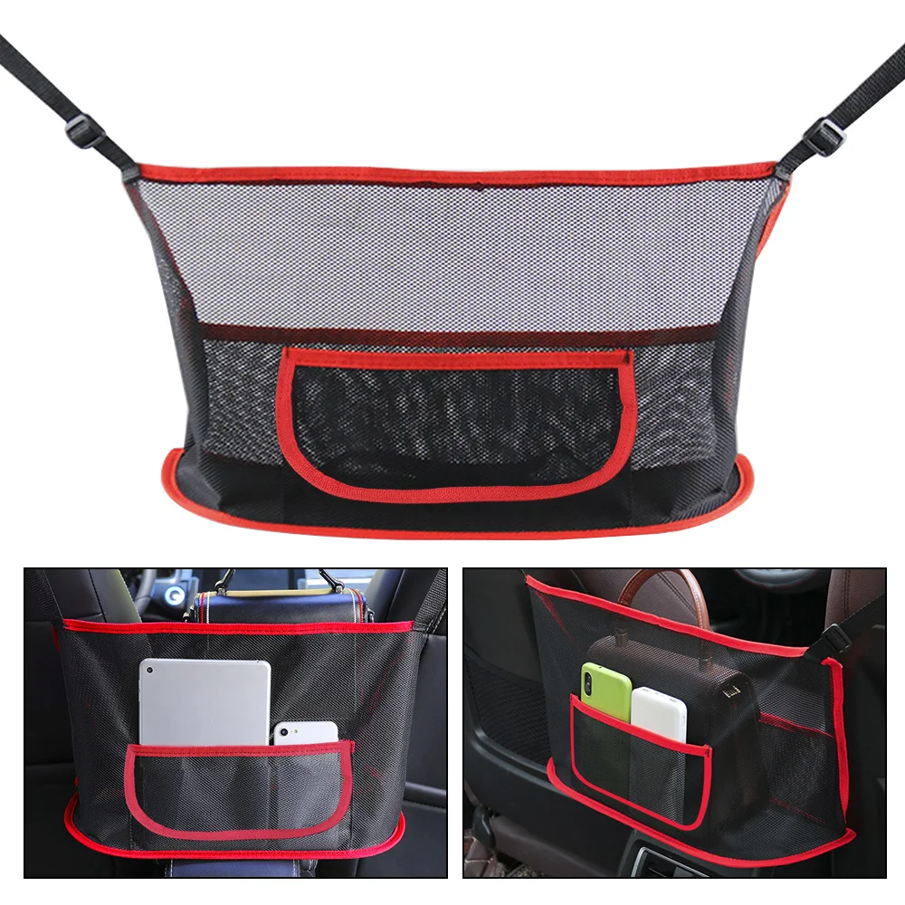 

Seat Back Mesh Organizer Handbag Holder Universal Sundries Storage Bag Net Bag Barrier of Back Seat Car Net Pocket Auto Storage