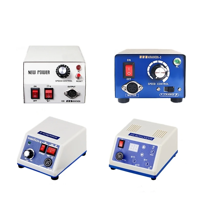 

4types Marathon Control Box For Strong 210 H37L1 Micromotor Handpiece 65W Manicure Pedicure machine Electric Nail Drill Polisher