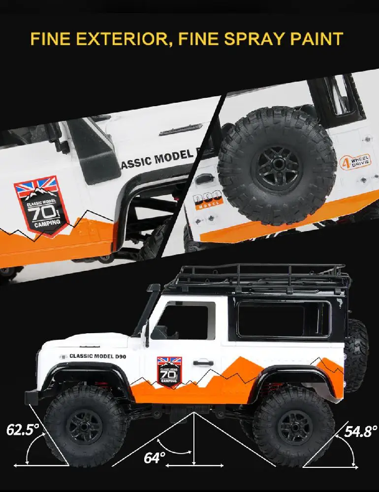 MN-99/99S 2 4G 1/12 4WD RTR гусеничный RC автомобиль для Land Rover 70 Юбилей издание модель