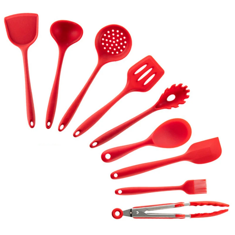 

1Pcs Non-Stick Silicone Cooking Utensils Heat Resistant Spatula Spoon Cookware Utensils Kitchen Gadgets Accessories Supplies