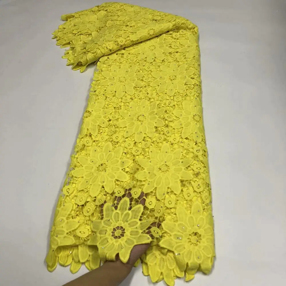 Небесно-голубое кружево Африканский шнур гипюр кружевная ткань 2020 высокое