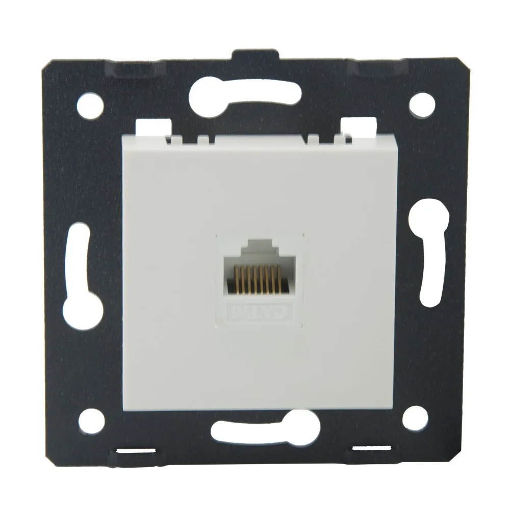 

EU 45 Traditional Style 1 Port CAT6 Female Connector With Backside Press Cable