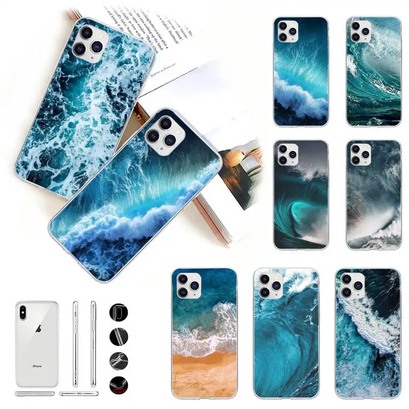 

Blue sea Phone Case for iPhone 11 12 13 mini pro XS MAX 8 7 6 6S Plus X 5S SE 2020 XR case