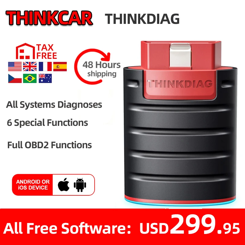 Диагностический сканер Thinkcar ThinkDiag Bluetooth устройство для диагностики автомобиля OBD2