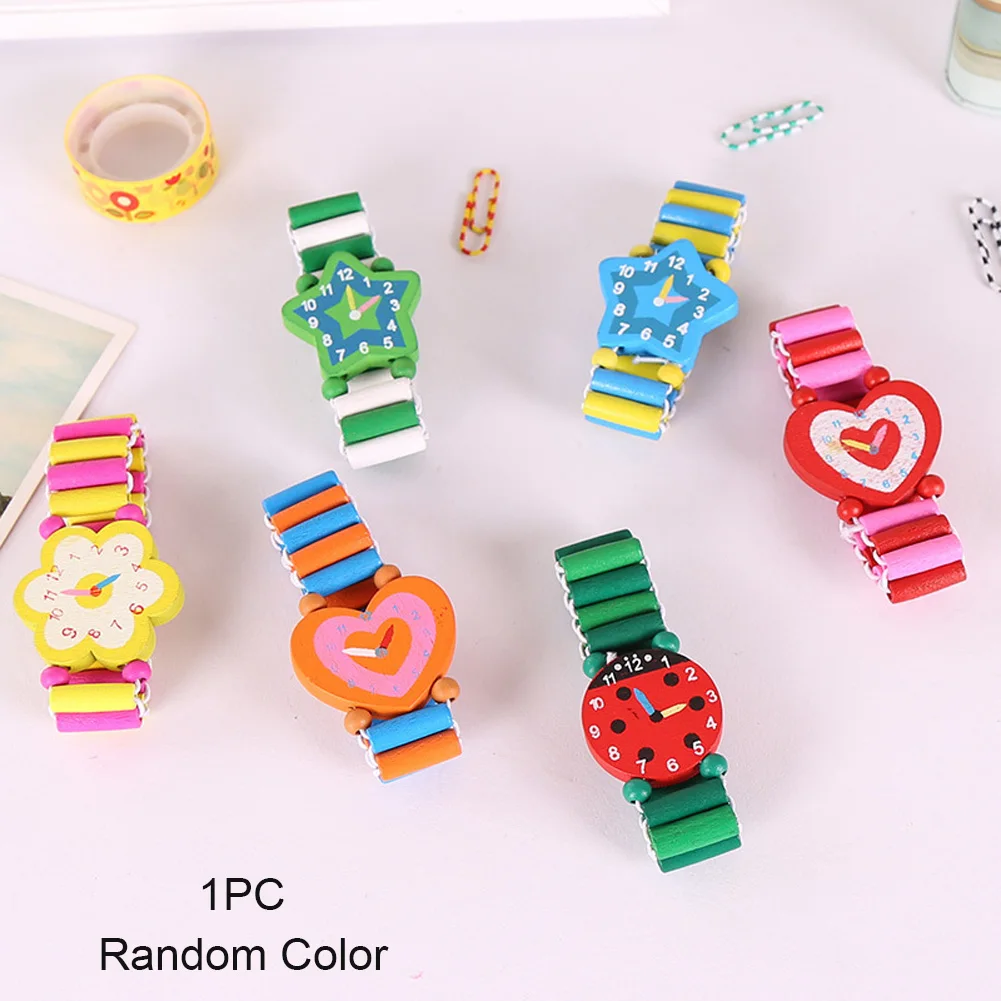 

Children Watch Bracelet Student Wristwatches Wooden Crafts Stationery Babys Cartoon