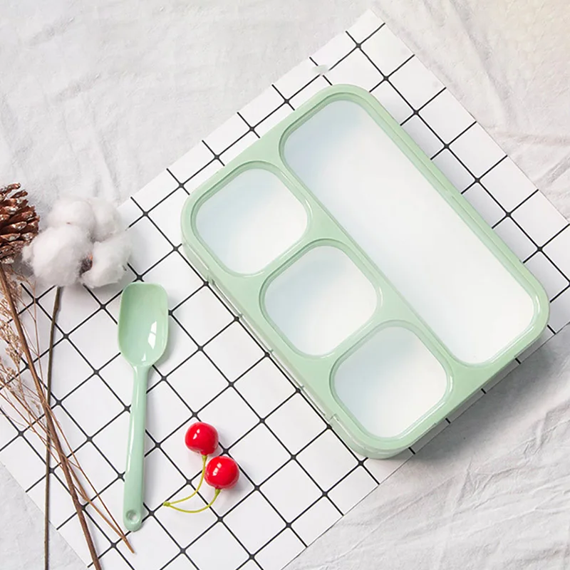 Green Baispo Ланч-бокс Microwavable пищевой контейнер для хранения с отсеками герметичные термальные Bento box приготовление еды в японском стиле - Цвет: Green