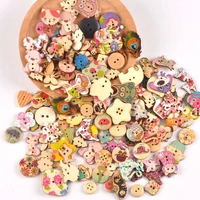 50pcs handwork crafts and scrapbooking mixed cartoon vehicle shape buttons wooden decor diy sew for clothing flatblck button