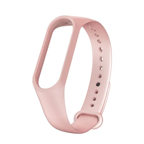 Розовое золото Ремешок, браслет для Xiaomi mi Band 4 умный Браслет mi band 3 сменный силиконовый браслет sprort band для Xiaomi mi 3 - Цвет: Розовое золото
