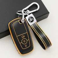 tpu car remote key case cover shell fob for ford fusion mustang explorer f 150 f 250 f 350 key bag keychain protect set