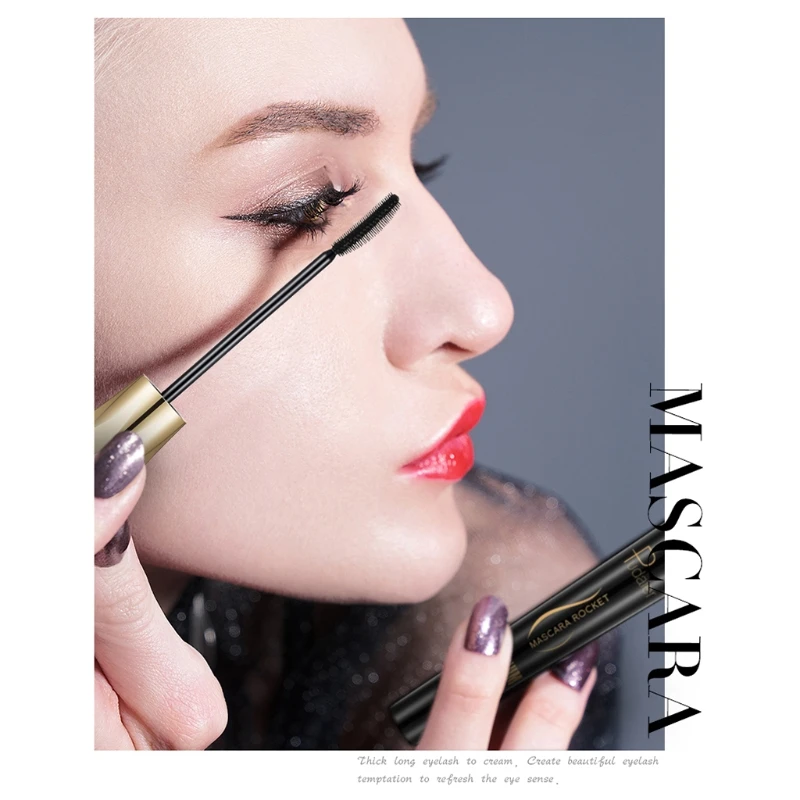 Водостойкая тушь для ресниц Pudaier из шелкового волокна черная завивка густая